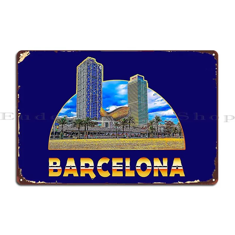 Home Barcelona - Panneau métallique imprimé « Skyscrapers On