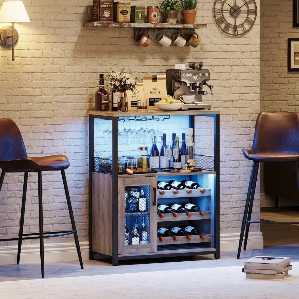 Home Bar And Cabinet - Meuble à vin à 3 niveaux