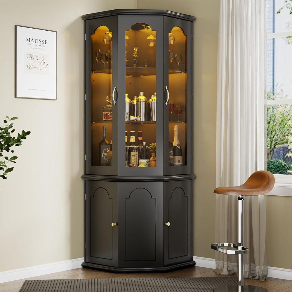 Armoire de bar illuminée avec  - Home Bar And Cabinet avis et prix
